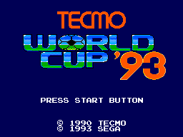 Tecmo World Cup '93 (Europe) Title Screen